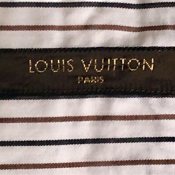 LOUIS VUITTON Button Down Long Sleeve Shirt Wide Collar & Cuff EU 39 Medium - Picture 9 of 16